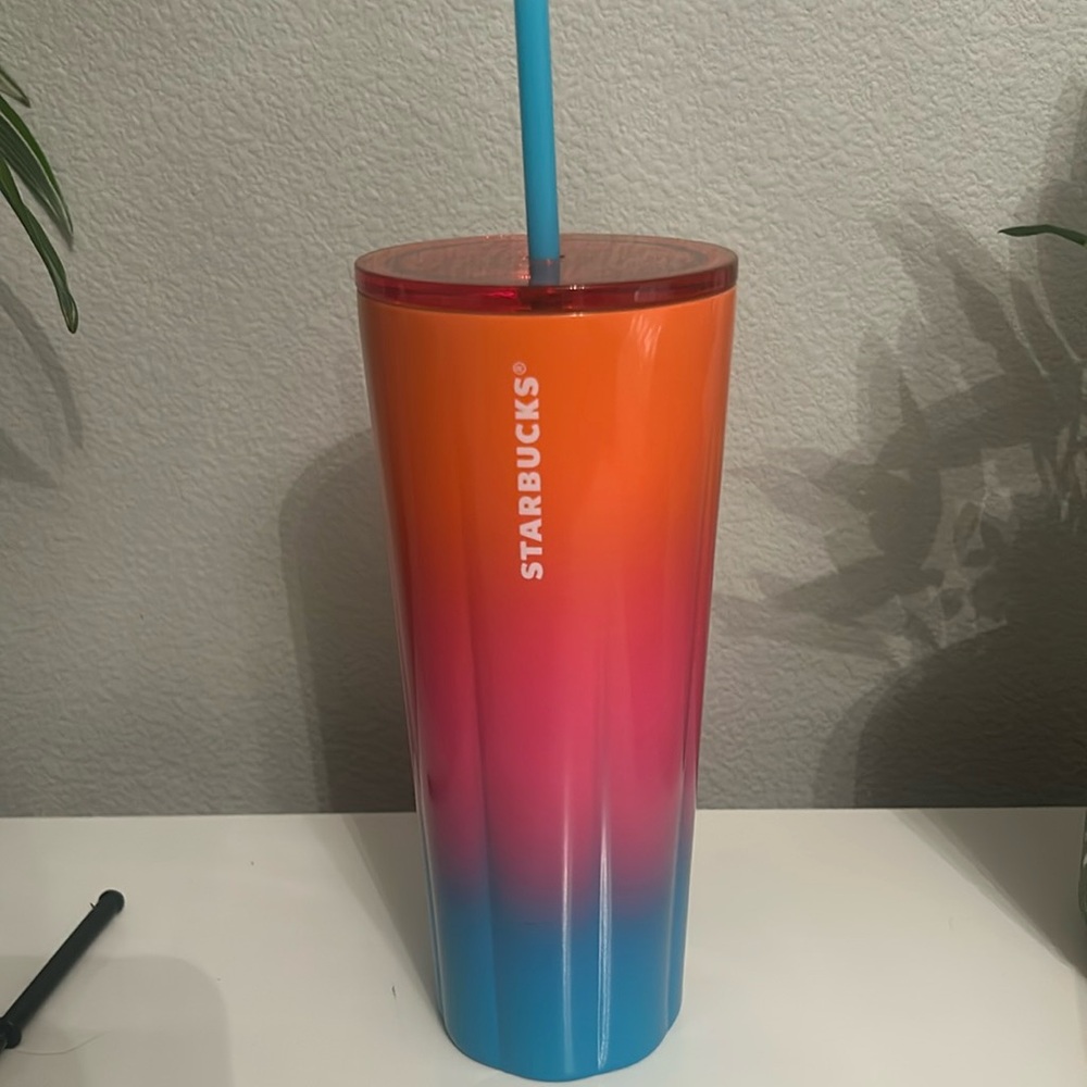 Tie dye metal Starbucks cup 24oz